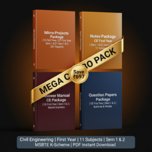MSBTE CE Combo Package 1st Year (Sem 1-2)
